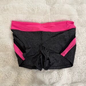 Women's Pink and Black Shorts